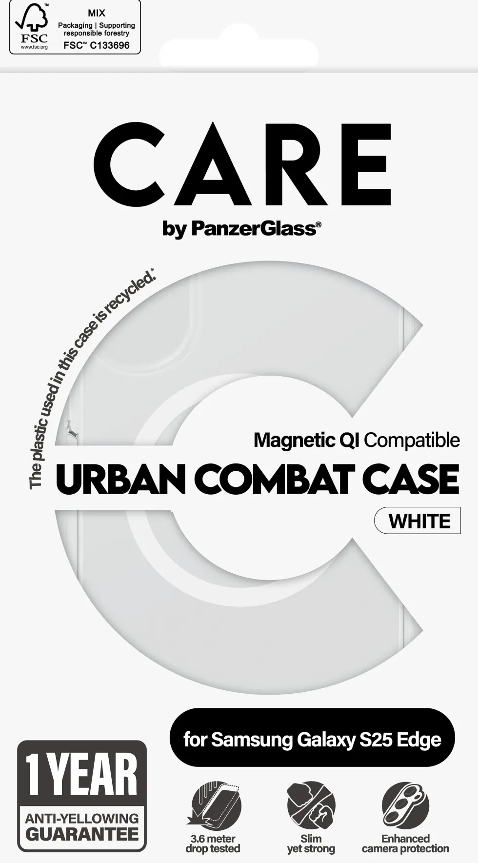CARE Flagship Case T Urban w. White Qi Samsung S25 Edge