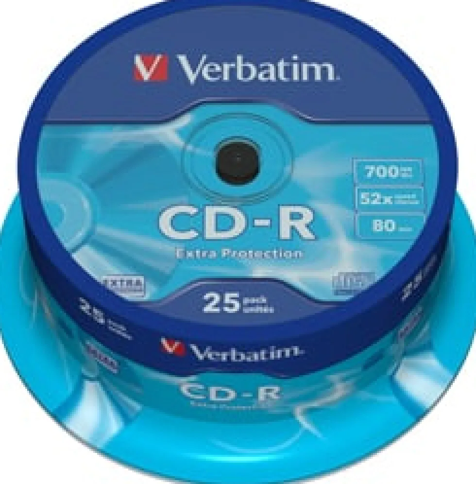 CD-R Verbatim Cakebox, 700Mb, 25/fp