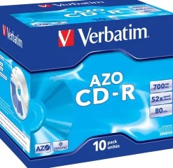 CD-R VERBATIM 700MB Jewel Case 10/FP