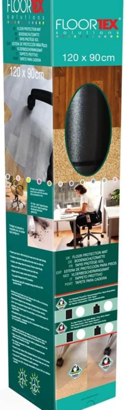 Chair mat PVC 90x120 cm hard floor retail box