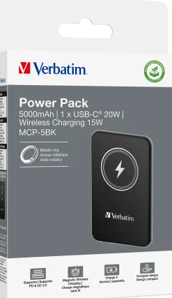 Charge ´n´ Go Magnetic Wireless Powerbank 5000, Black