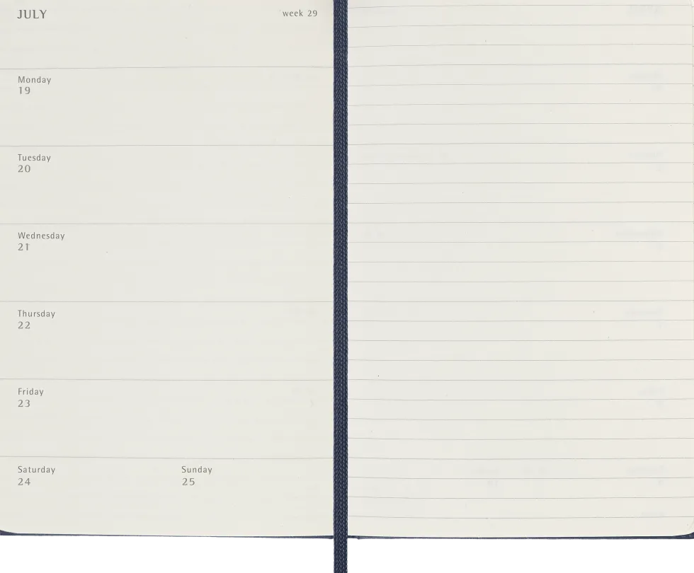 Classic Hard 12M Week Note Pocket Sapphire Blue 2027