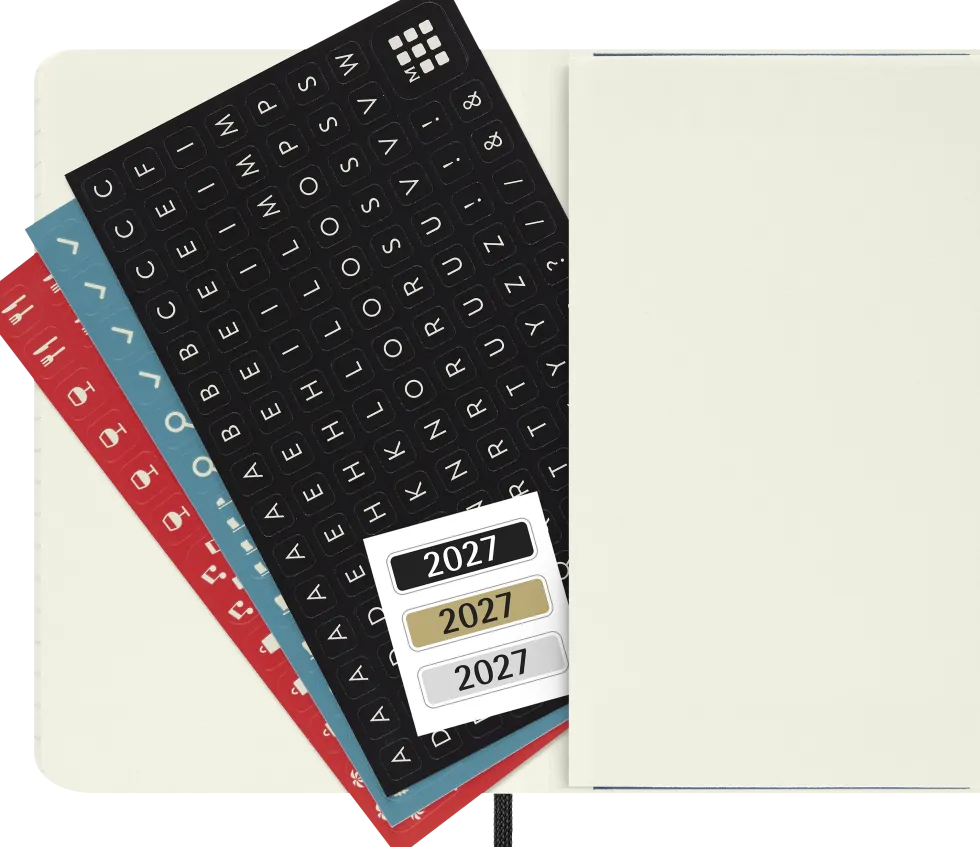 Classic Soft 12M Weekly Horizontal Pocket Svart 2027