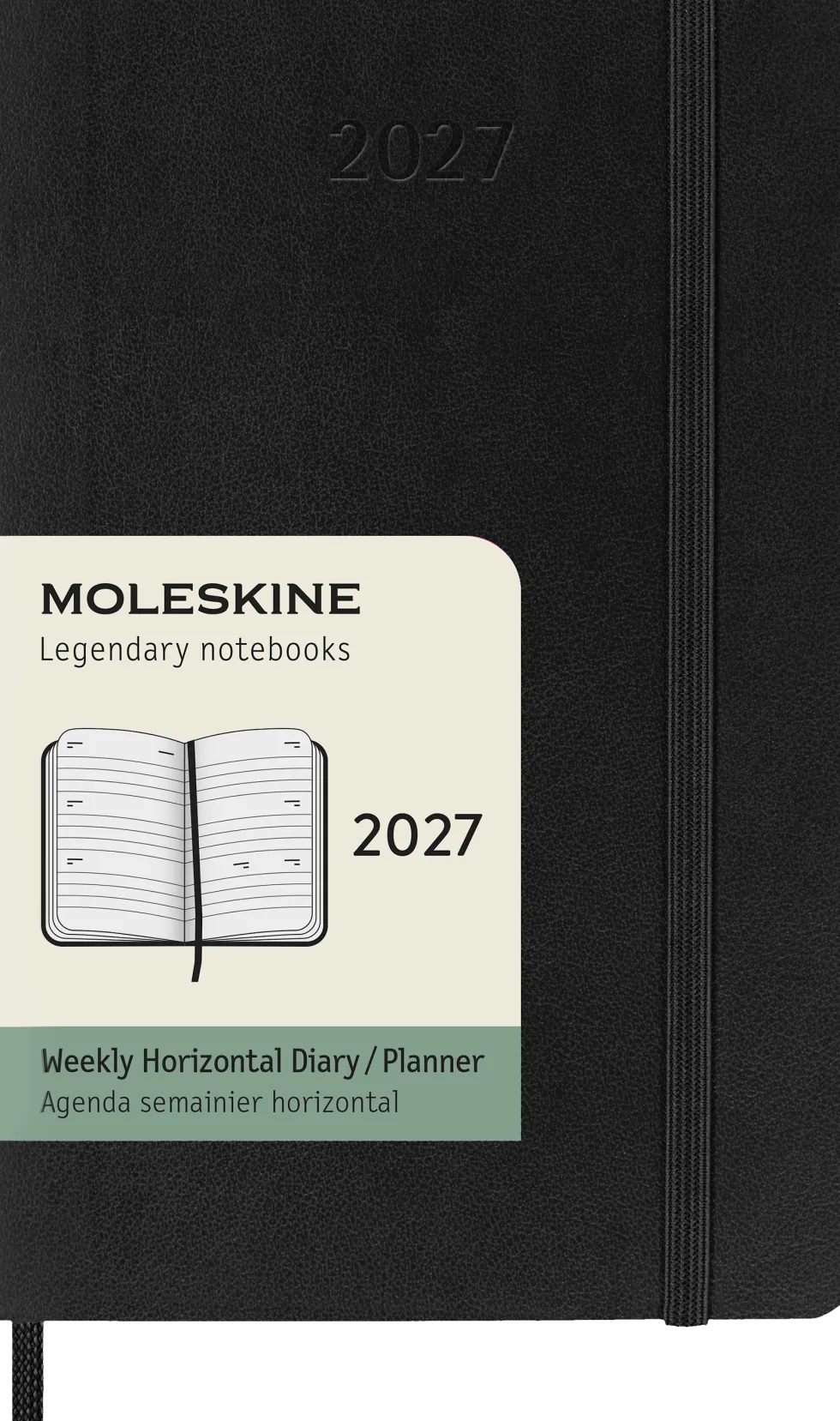 Classic Soft 12M Weekly Horizontal Pocket Svart 2027