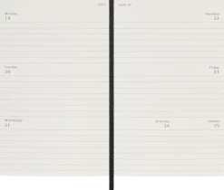 Classic Soft 12M Weekly Horizontal Pocket Svart 2027