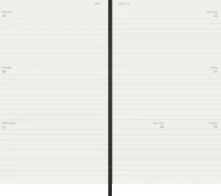 Classic Soft 12M Weekly Horizontal Large Svart 2027