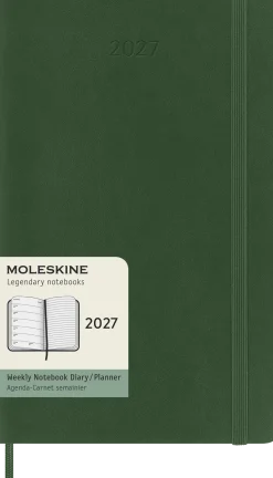 Classic Soft 12M Week Note Large Myrtle Green 2027