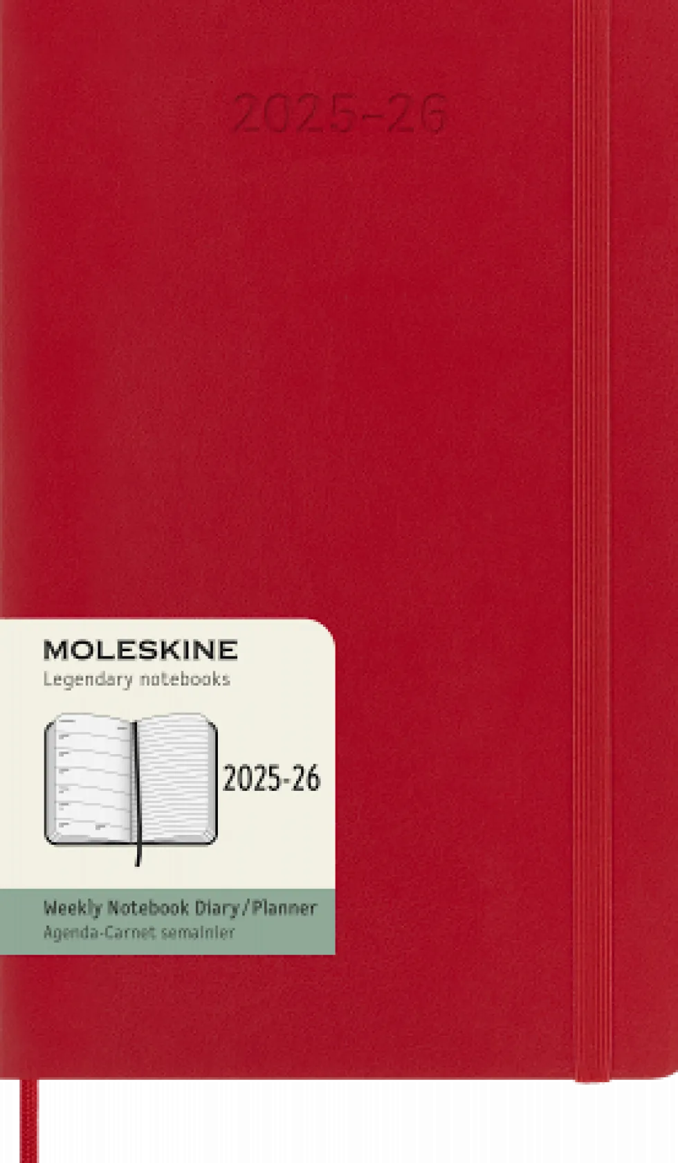 Classic Soft 18M 25/26 WeekNote Large Röd