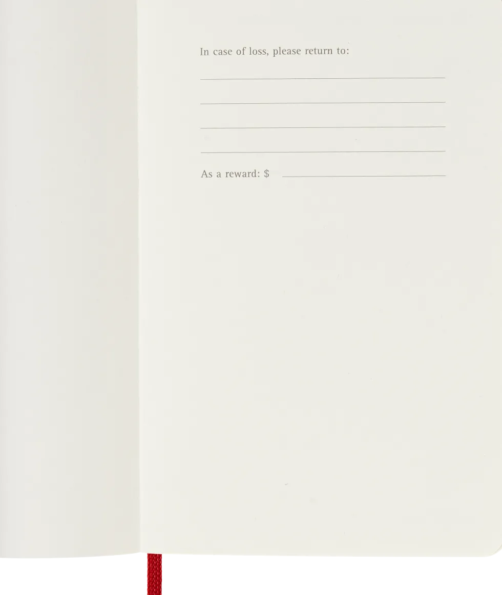 Classic Soft 12M Week Note Pocket Röd 2027