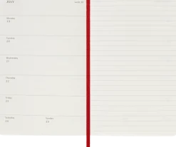 Classic Soft 12M Week Note Pocket Röd 2027