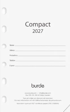 Compact kalendersats 2027