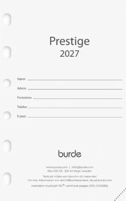 Compact Prestige kalendersats 2027