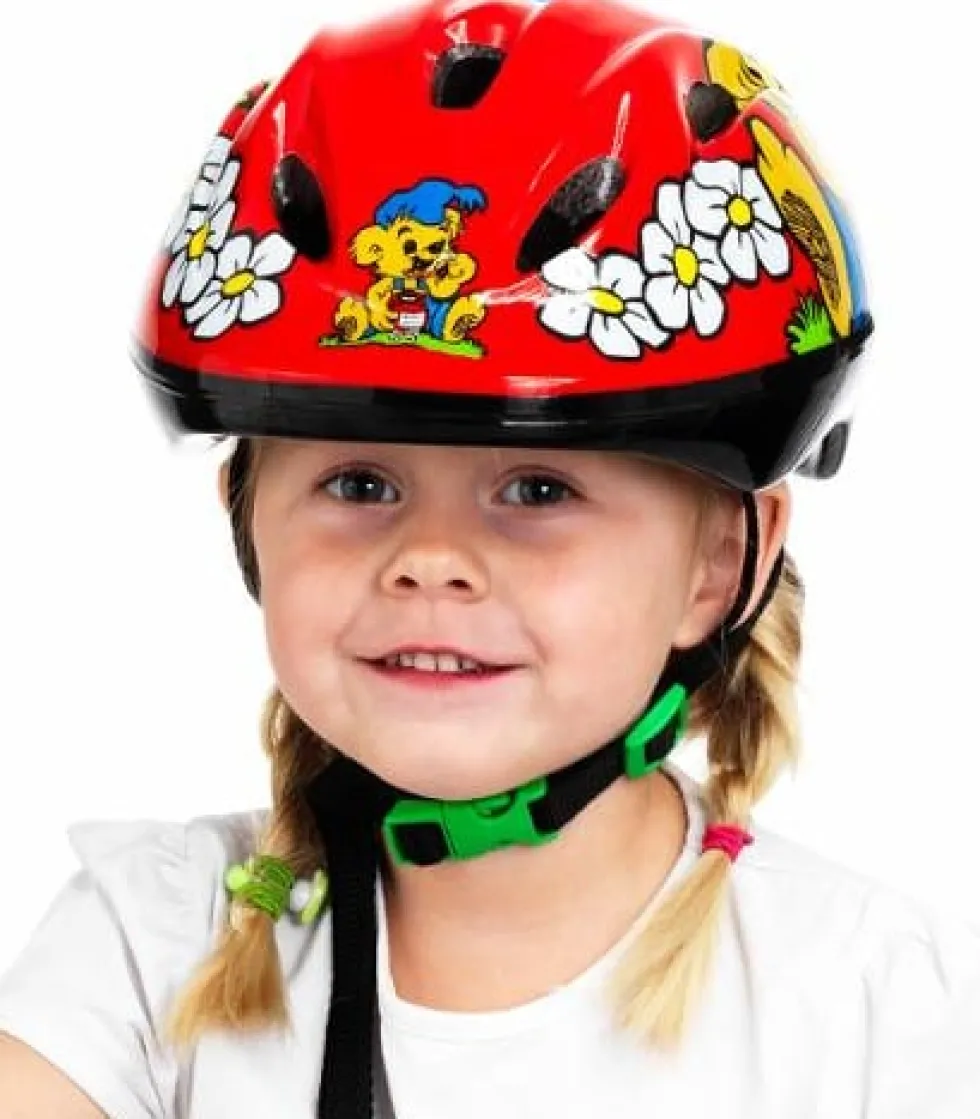 Cykelhjälm Bamse röd