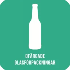 Dekal NORDEX ofärgad glasförpackning