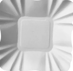 Demoskål PURE FSC 9x9x3cm vit 250/fp