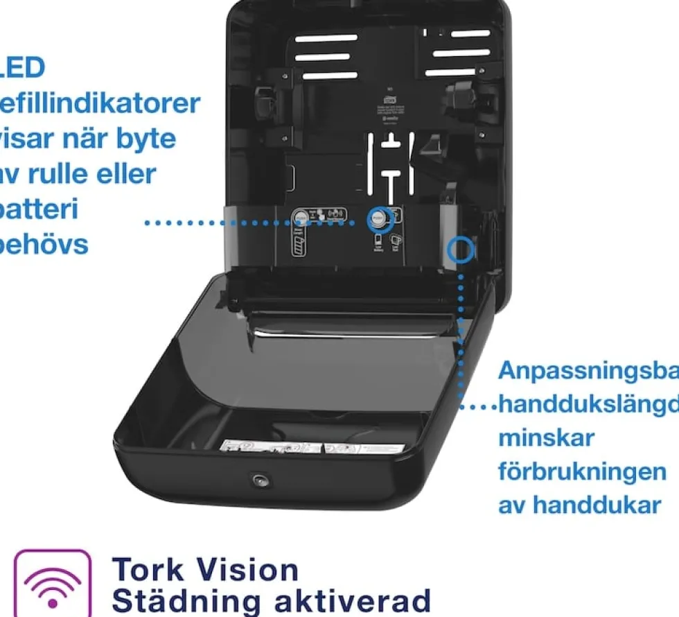 Dispenser Handduk TORK Matic H1 Sensor, svart