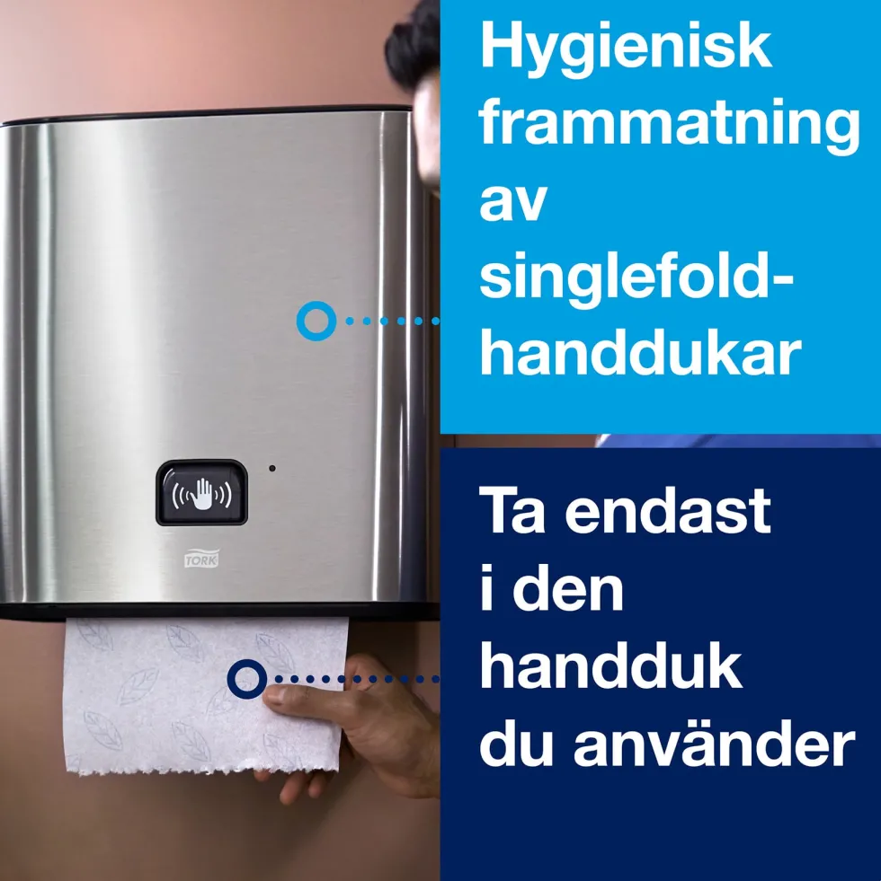 Dispenser Handduk TORK Matic H1 Intuition Sensor, rostfri