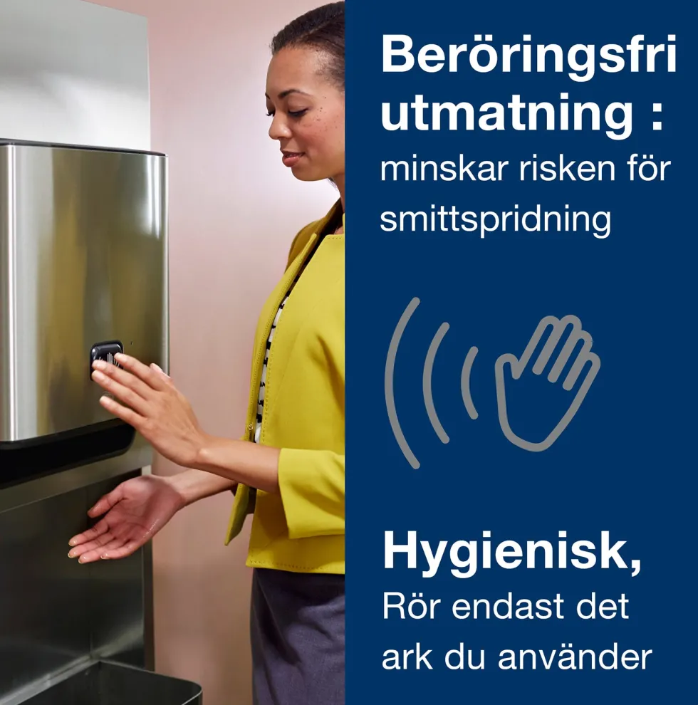 Dispenser Handduk TORK Matic H1 Intuition Sensor, rostfri