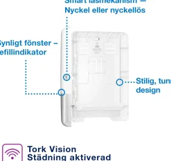Dispenser Handduk TORK Xpress H2, vit