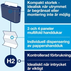 Dispenser Handduk TORK Xpress H2, fristående, svart