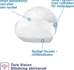 Dispenser Toalettpapper TORK Jumbo T1 vit