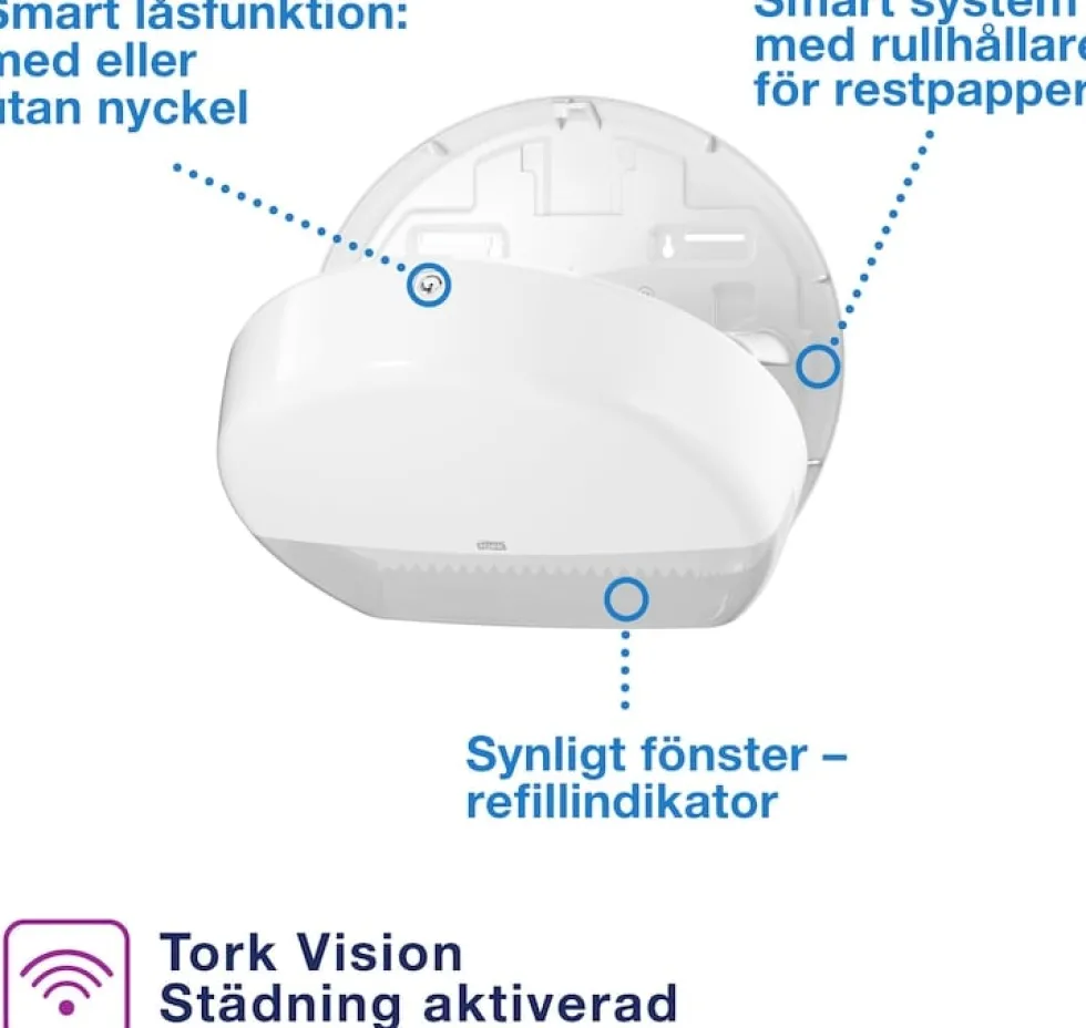 Dispenser Toalettpapper TORK Jumbo T1 vit