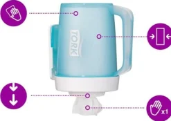 Dispenser Torkpapper TORK bärbar Mini M1, turkos