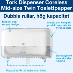 Dispenser TORK T7 Coreless Twin vit