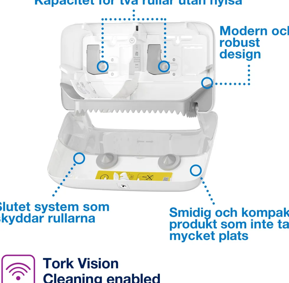 Dispenser TORK T7 Coreless Twin vit
