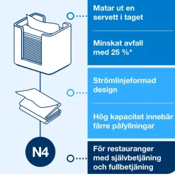Dispenser TORK Xpressnap N4, valnöt