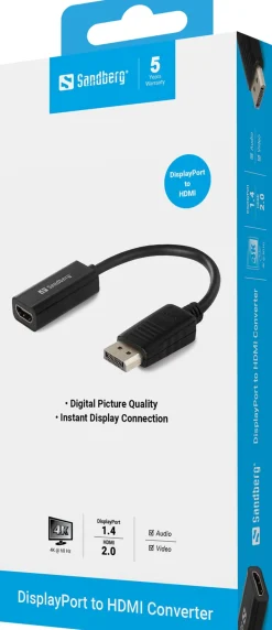 DisplayPort to HDMI Adapter, Black