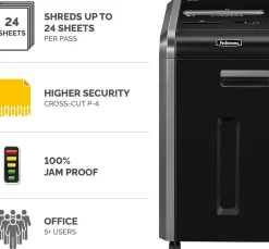 Dokumentförstörare FELLOWES 225Ci, Säkerhet P-4