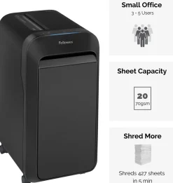 Dokumentförstörare FELLOWES LX220 svart P-4