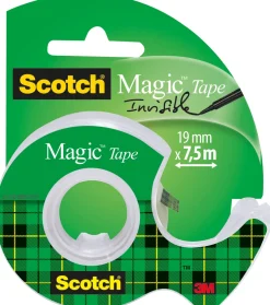 Dokumenttejp Scotch Magic 810 + Hållare, osynlig, 19mm x 7,5m