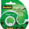 Dokumenttejp Scotch Magic 810 + Hållare, osynlig, 19mm x 7,5m