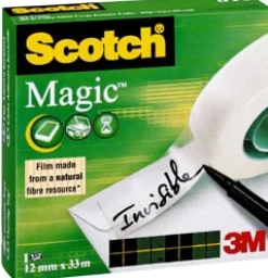 Dokumenttejp Scotch Magic 810, osynlig, 12mm x 33m