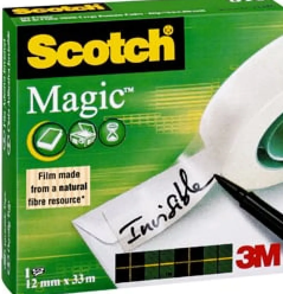 Dokumenttejp Scotch Magic 810, osynlig, 12mm x 33m