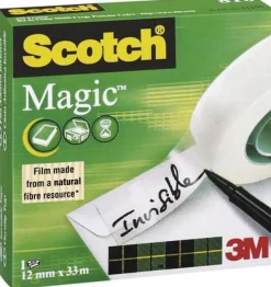 Dokumenttejp Scotch Magic 810, osynlig, 12mm x 33m