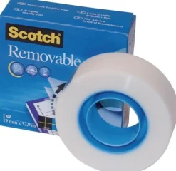 Dokumenttejp Scotch Removable Magic 811, osynlig, 19mm x 33m