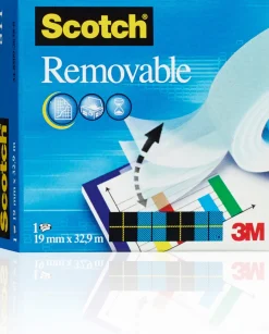 Dokumenttejp Scotch Removable Magic 811, osynlig, 19mm x 33m