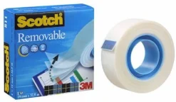 Dokumenttejp Scotch Removable Magic 811, osynlig, 19mm x 33m