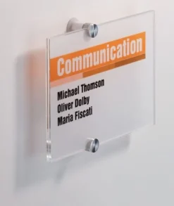 Dörrskylt Durable Crystal Sign A5, 148x210mm