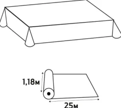Duk PRONAPPE damast 1,18x25m gul