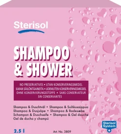 Duschtvål & Schampo Sterisol, 2,5L, 2st