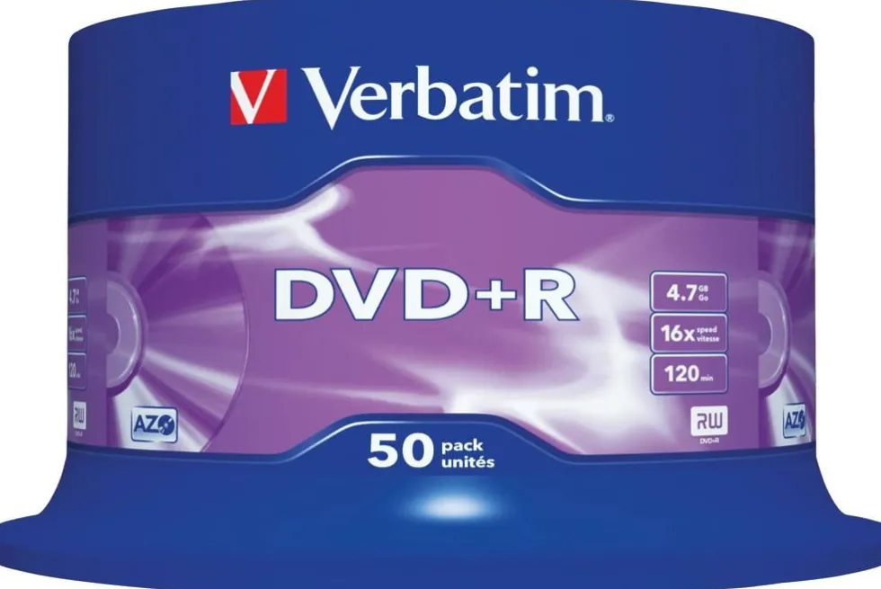 DVD+R Verbatim Cakebox, 4,7Gb, 50/fp