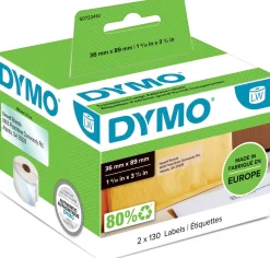 DYMO LabelWriter 36 mm x 89 mm Stora Adressetiketter Vit 12