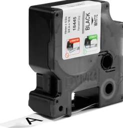 DYMO Rhino Industriell Tejp Färgad Vinyl 19mm x 5.5m svart p