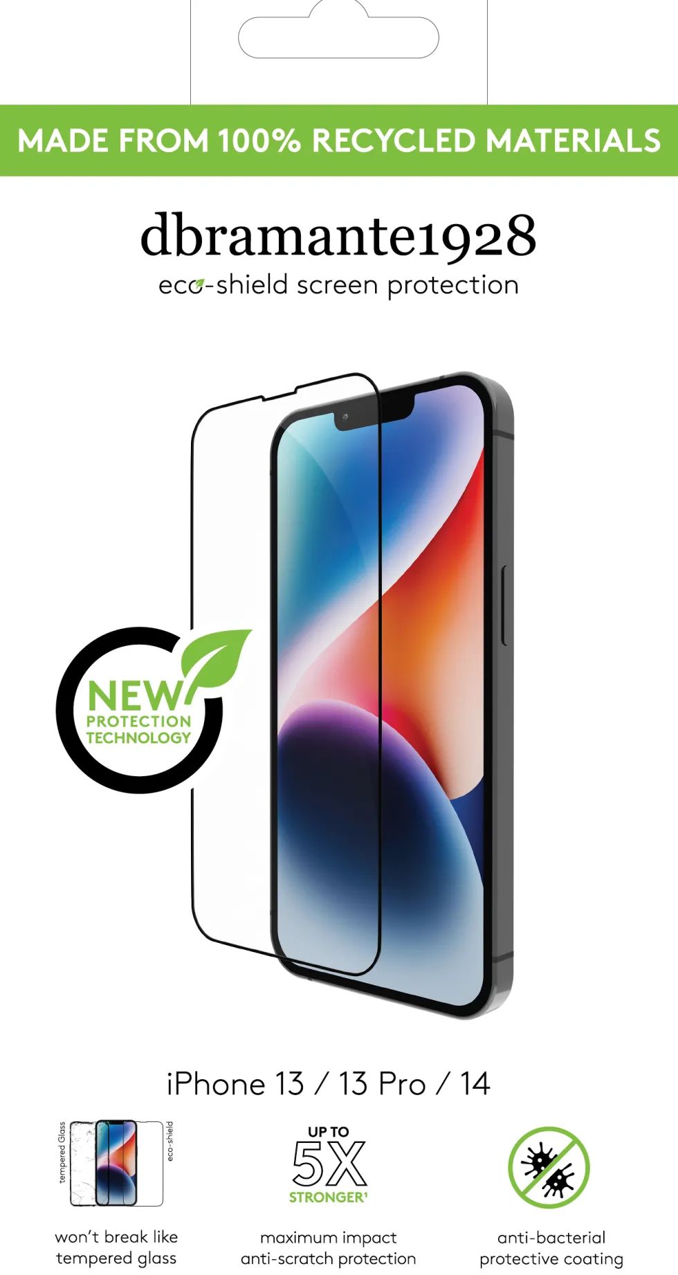 eco-shield - iPhone 17e/16e/14/13/13 Pro - Black Edge