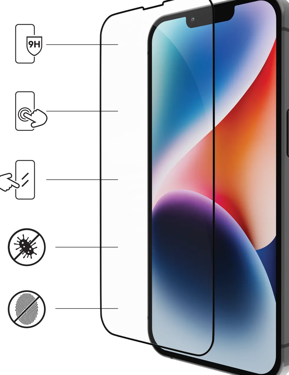 eco-shield - iPhone 17e/16e/14/13/13 Pro - Black Edge