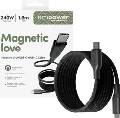 empower by PanzerGlass Magnetic - USB-kabel - USB-C (hane) till